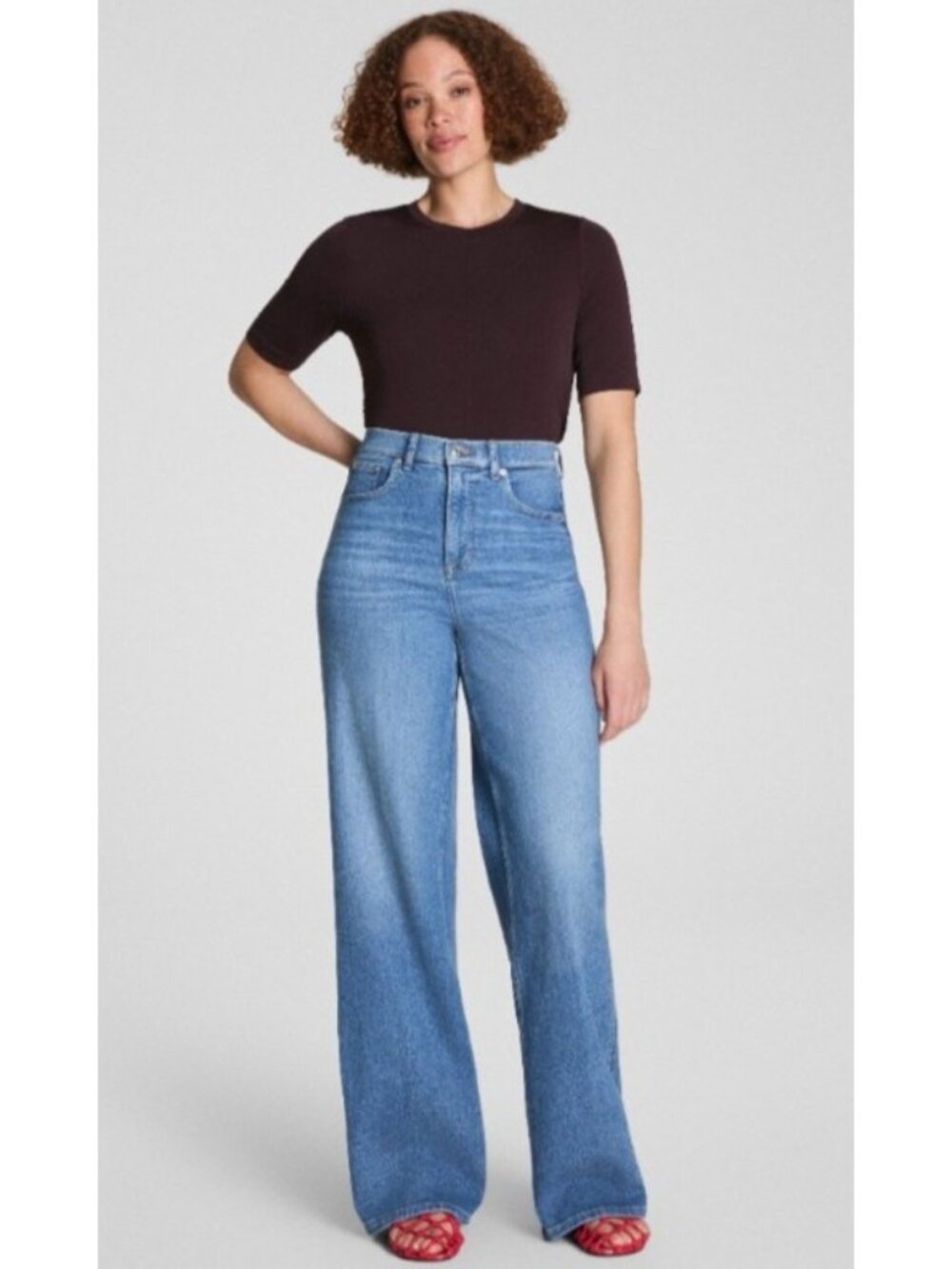 NEW Spanx Wide-Leg SPANXshape EveryWear Jeans Medium Compression 2X Pull-On